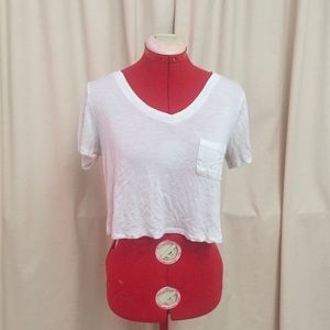 White crop top